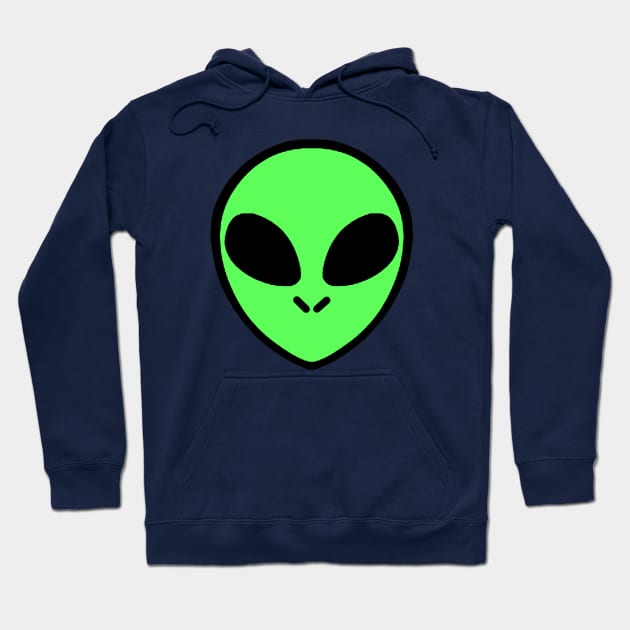 Green Sci-Fi Alien Head Hoodie by heartcandii